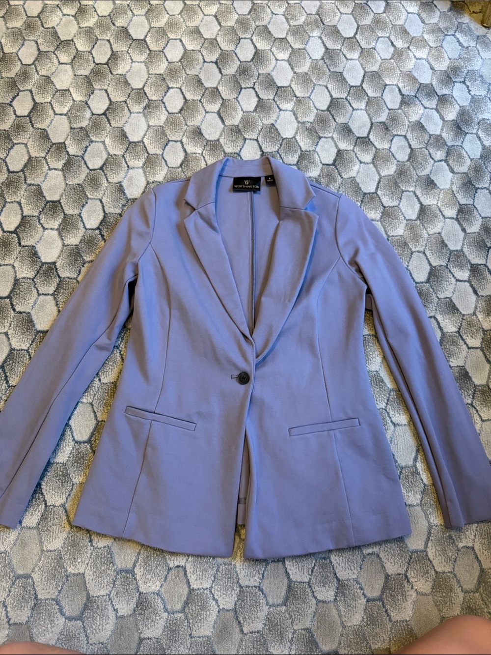 Worthington Lavender One-Button Blazer